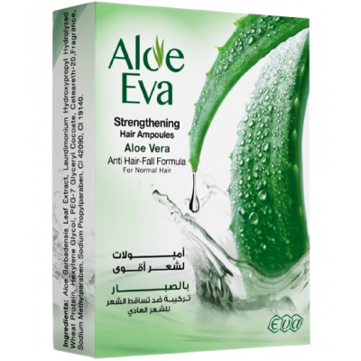 EVA COSMETICS — ALOE EVA STRENGTHENING HAIR AMPOULES WITH ALOE VERA 4 AMPOULES * 15 ML EVA COSMETICS — ALOE EVA STRENGTHENING HAIR AMPOULES WITH ALOE VERA 4 AMPOULES * 15 ML